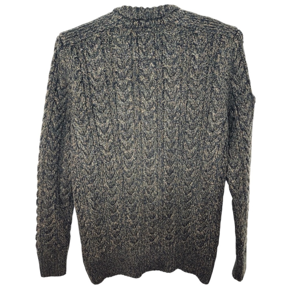 Superdry Olive Green Cable Knit Crewneck Sweater - Picture 10 of 12